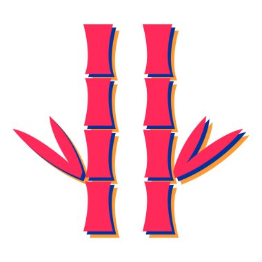 Bambu, bitki, vektör çizimi