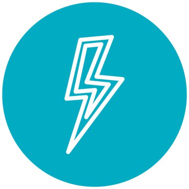 Yıldırım. Web simgesi basit illüstrasyon