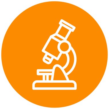 Mikroskop. Web simgesi basit illüstrasyon