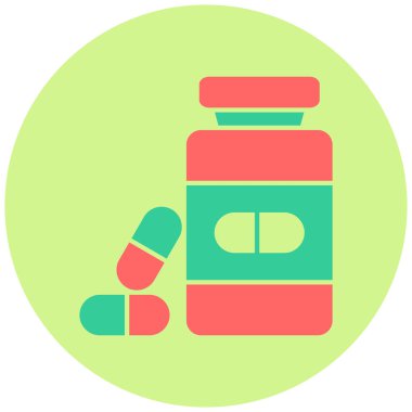 Vitaminler. Web simgesi basit illüstrasyon