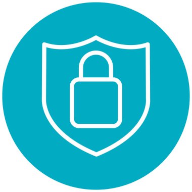 Kalkan. Web simgesi basit illüstrasyon