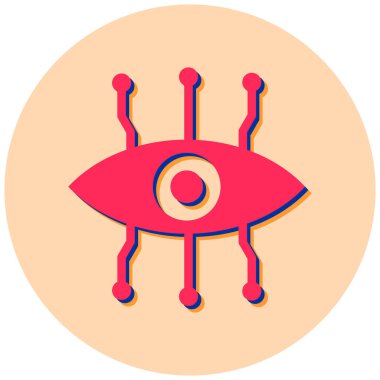 robot. Web simgesi basit illüstrasyon