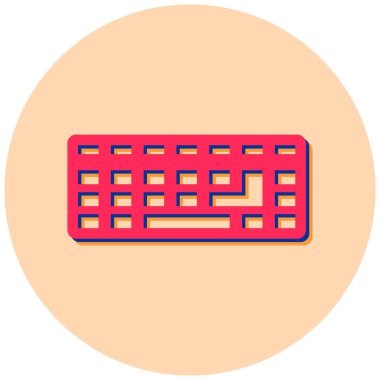 Klavye. Web simgesi basit illüstrasyon