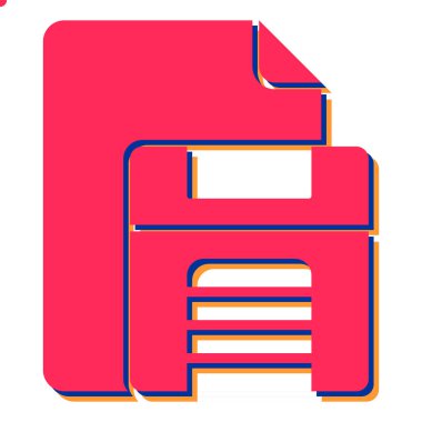 Dosya simgesini kaydet, vektör illüstrasyonu basit tasarım 