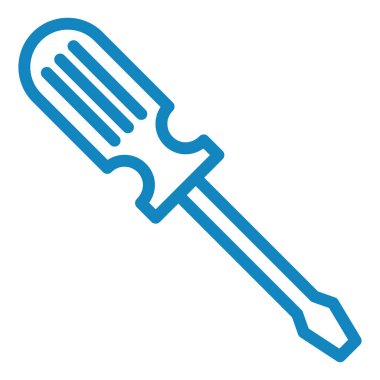 Tornavida. Web simgesi basit illüstrasyon