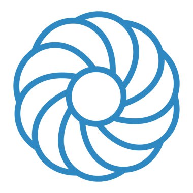 çiçek vektör simgesi. Çizgi çizimi grafik ve web tasarımı için izole edildi.