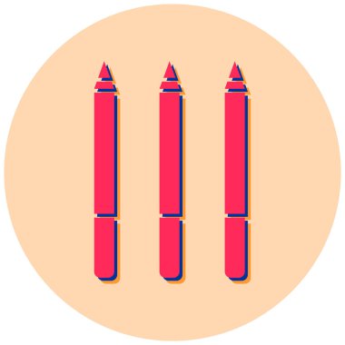 Kalem. Web simgesi basit illüstrasyon