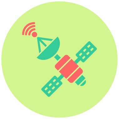 Uydu. Web simgesi basit illüstrasyon