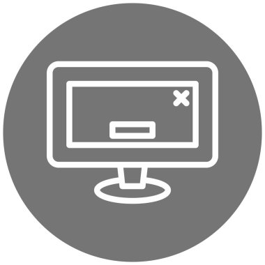 Bilgisayar. Web simgesi basit illüstrasyon