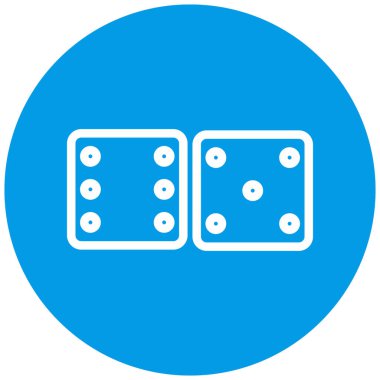 zar. Web simgesi basit illüstrasyon