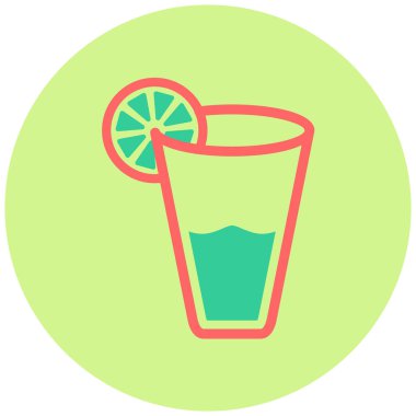 Limonata. Web simgesi basit tasarım