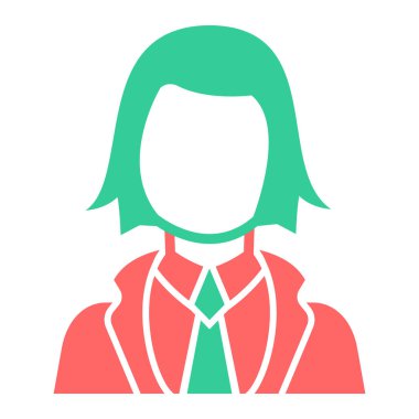 Kadın avatar. Basit tasarım