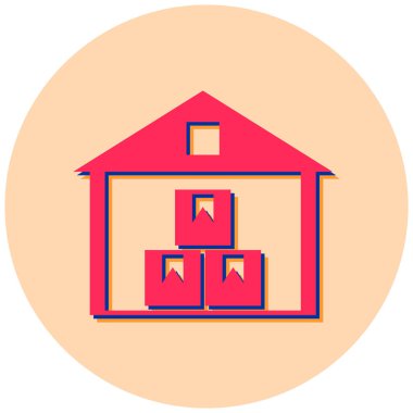 Teslimat. Web simgesi basit illüstrasyon