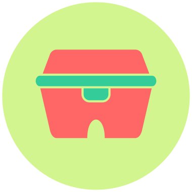 Beslenme çantası. Web simgesi basit illüstrasyon