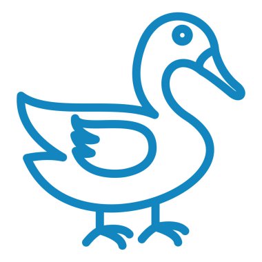 ördek simgesi vektör illüstrasyonu