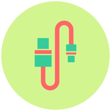 Veri kablosu. Web simgesi basit illüstrasyon