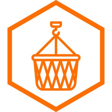 Alışveriş sepeti ikonu modern basit illüstrasyon