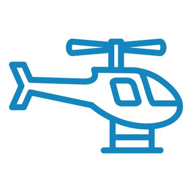 Helikopter. Web simgesi basit illüstrasyon