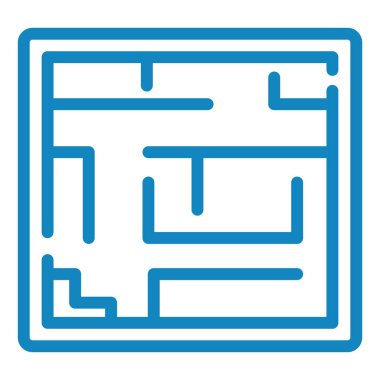 Labirent simgesi, vektör illüstrasyonu basit tasarım