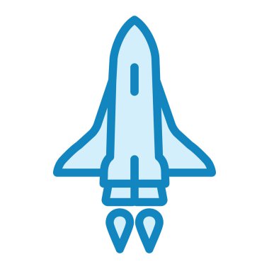 Uzay Mekiği modern simge vektör çizimi 