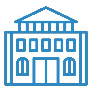 Bina. Web simgesi basit illüstrasyon