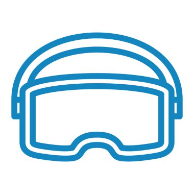 Dalış maskesi ikon vektörü. İnce çizgi işareti. izole edilmiş sınır sembolü çizimi