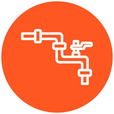 Modern boru hattı simgesinin vektör çizimi