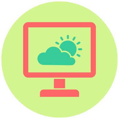 Bulut. Web simgesi basit illüstrasyon