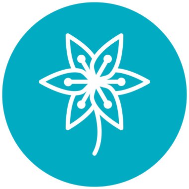 Çiçek. Web simgesi basit illüstrasyon