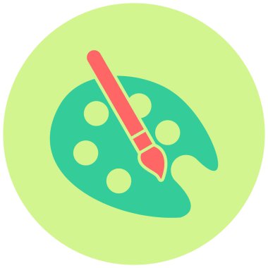 Palet 'i boya. Basit tasarım