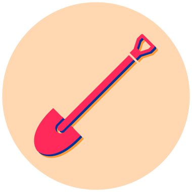 Kürek. Web simgesi basit illüstrasyon