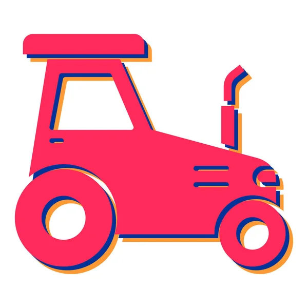 Tractor Aislado Sobre Fondo Blanco — Vector de stock