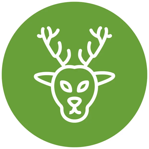 Reindeer Web Icon Simple Illustration — Stock Vector
