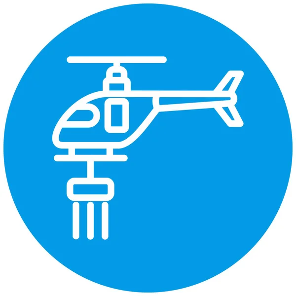 Elicottero Icona Vettoriale Illustrazione — Vettoriale Stock