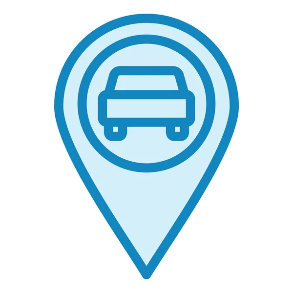 Auto Locatie Pin Kaart Marker Pictogram Vectorillustratie — Stockvector