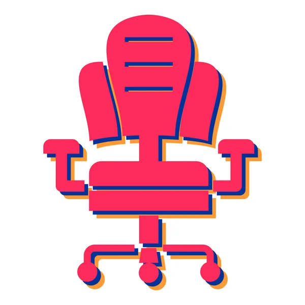 Office Chair Icon Vector Flat Style Illustration Eps — Vector de stock