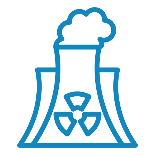 Centrale Nucleare Semplice Illustrazione — Vettoriale Stock