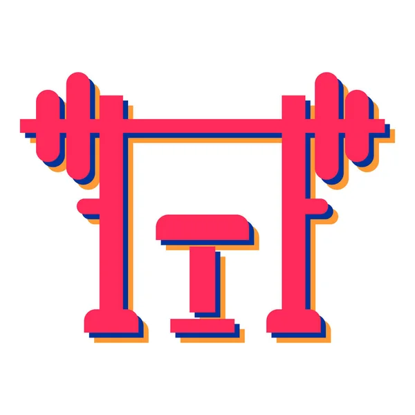 Gym Equipment Icon Flat Illustration Barbell Vector Icons Web — ストックベクタ