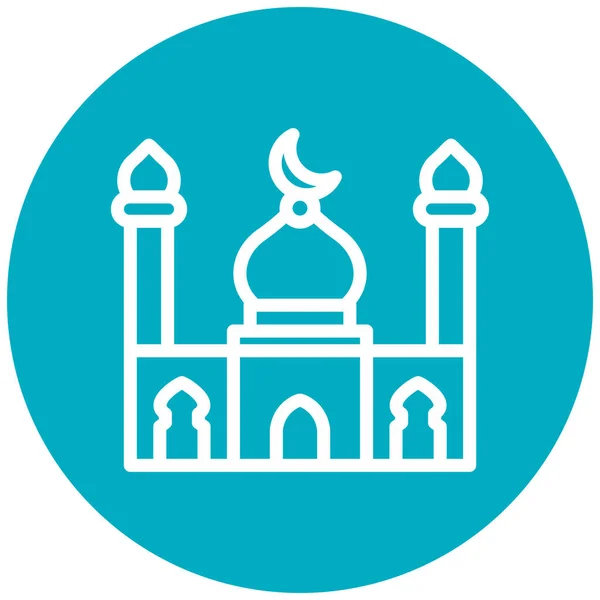 Moschee Web Ikone Einfaches Design — Stockvektor