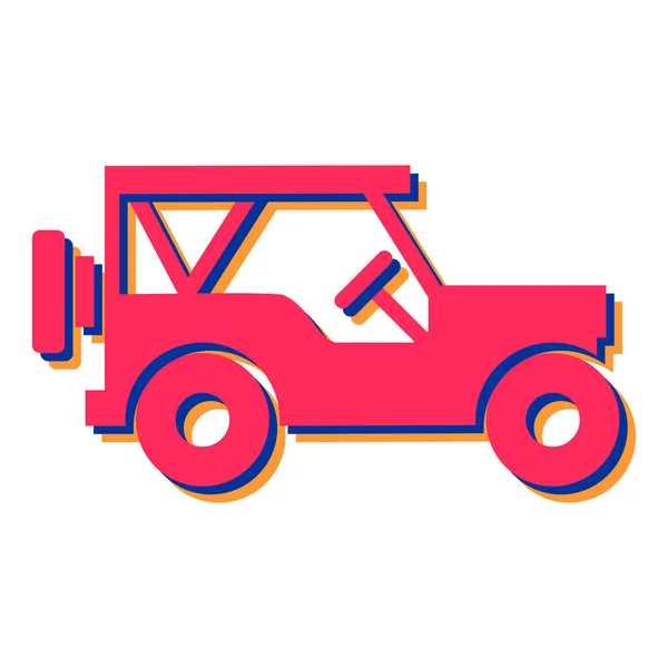 Auto Ikone Flache Illustration Von Lieferwagen Vektorsymbolen Für Das Web — Stockvektor