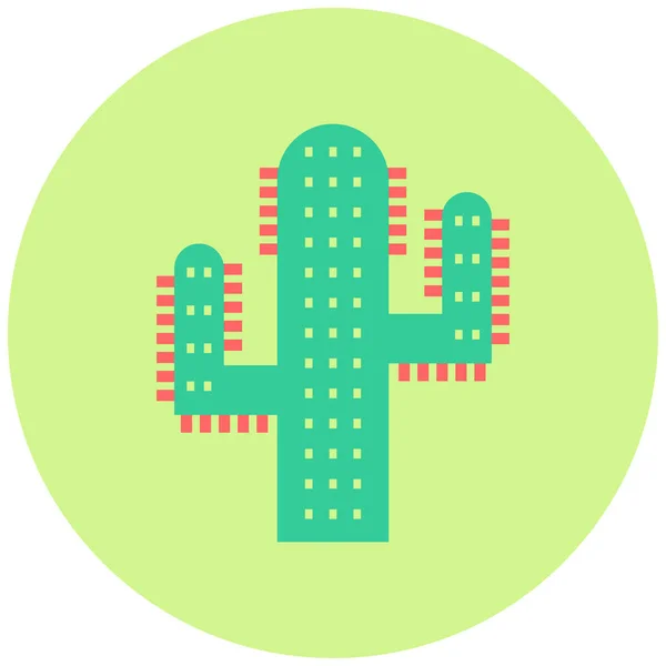 Cactus Icono Web Diseño Simple — Vector de stock