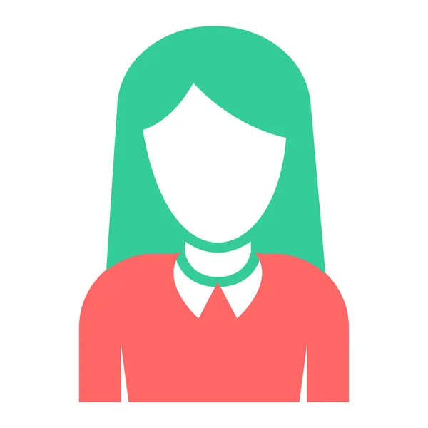 Frau Avatar Ikone Einfache Illustration Weiblicher Personenvektorsymbole Für Webdesign — Stockvektor