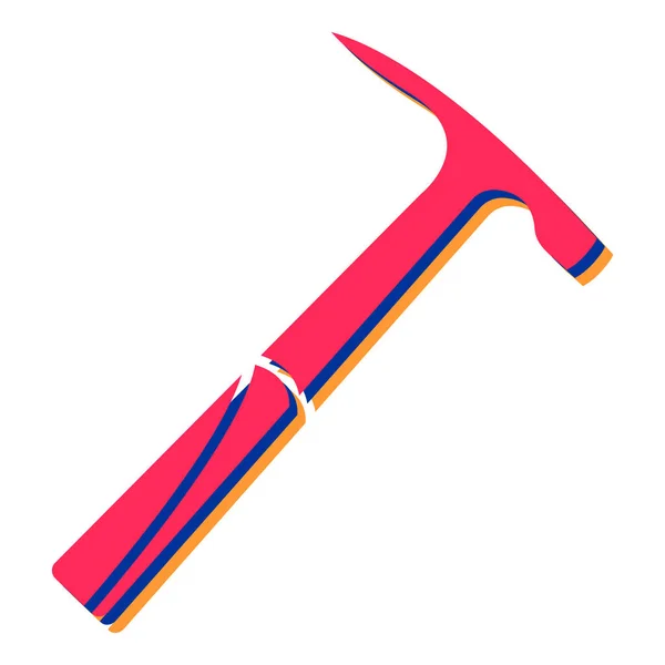 Vector Illustration Red White Axe — 图库矢量图片