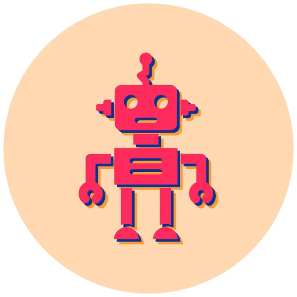 Robot Web Icon Simple Illustration — Stock Vector