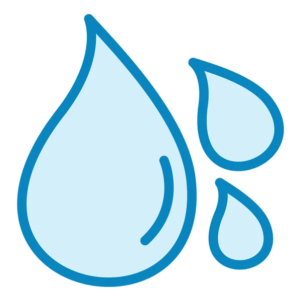 Wassertropfen Symbol Einfache Illustration Von Blauen Flüssigkeitsvektorsymbolen Für Webdesign Isoliert — Stockvektor