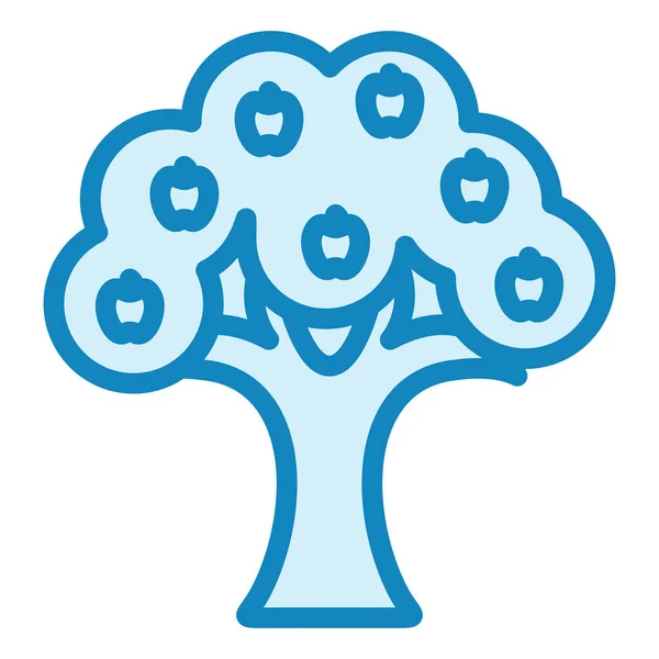Árvore Frutas Ícone Web Ilustração Simples — Vetor de Stock