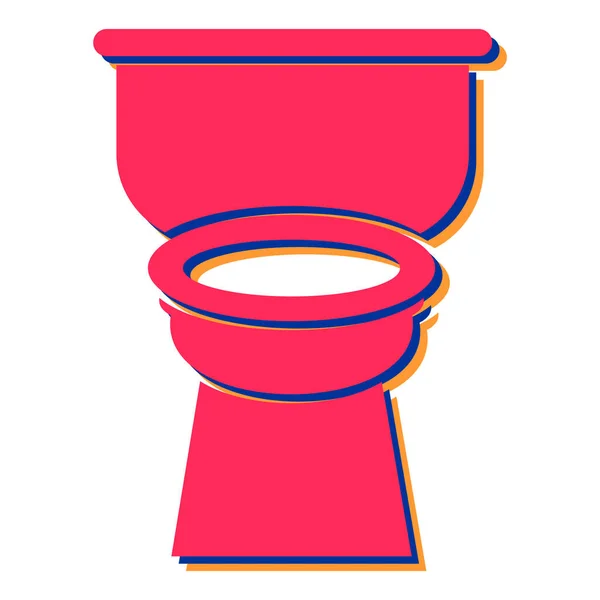 Toalettskålsikon Tecknad Badkar Vektor Symbol Stock Illustration Isolerat Skisserat Element — Stock vektor