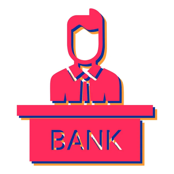 Bankier Icoon Vector Illustratie — Stockvector