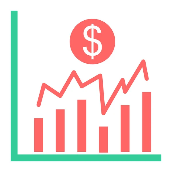 Icona Del Grafico Finanziario Illustrazione Vettoriale — Vettoriale Stock