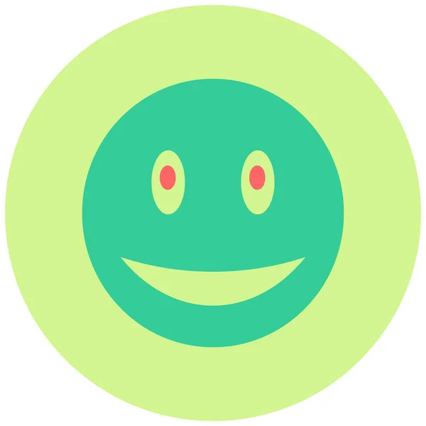 Glückliches Lächeln Web Symbol Einfache Illustration — Stockvektor
